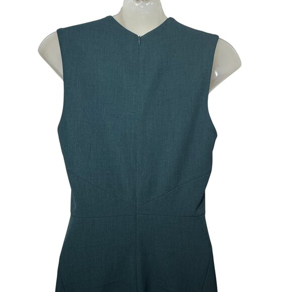 M.M. Lafleur Annie Sleeveless V-Neck Green Career Dress Size 6 - Picture 8 of 10